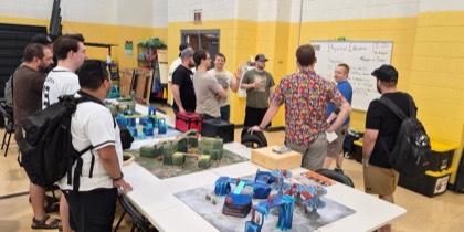 Players at the other systems' tables in the side hall